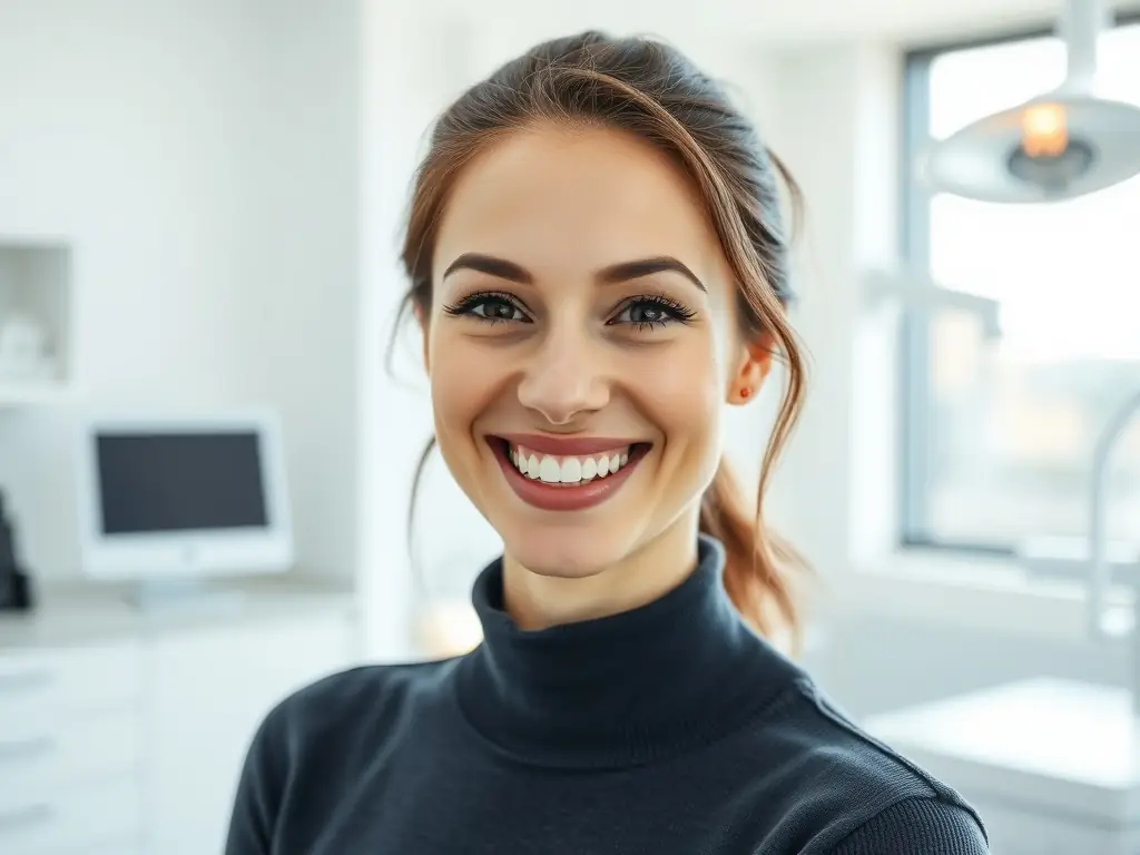 A person smiling confidently, showcasing healthy and well-maintained teeth, representing the benefits of restorative dental care.