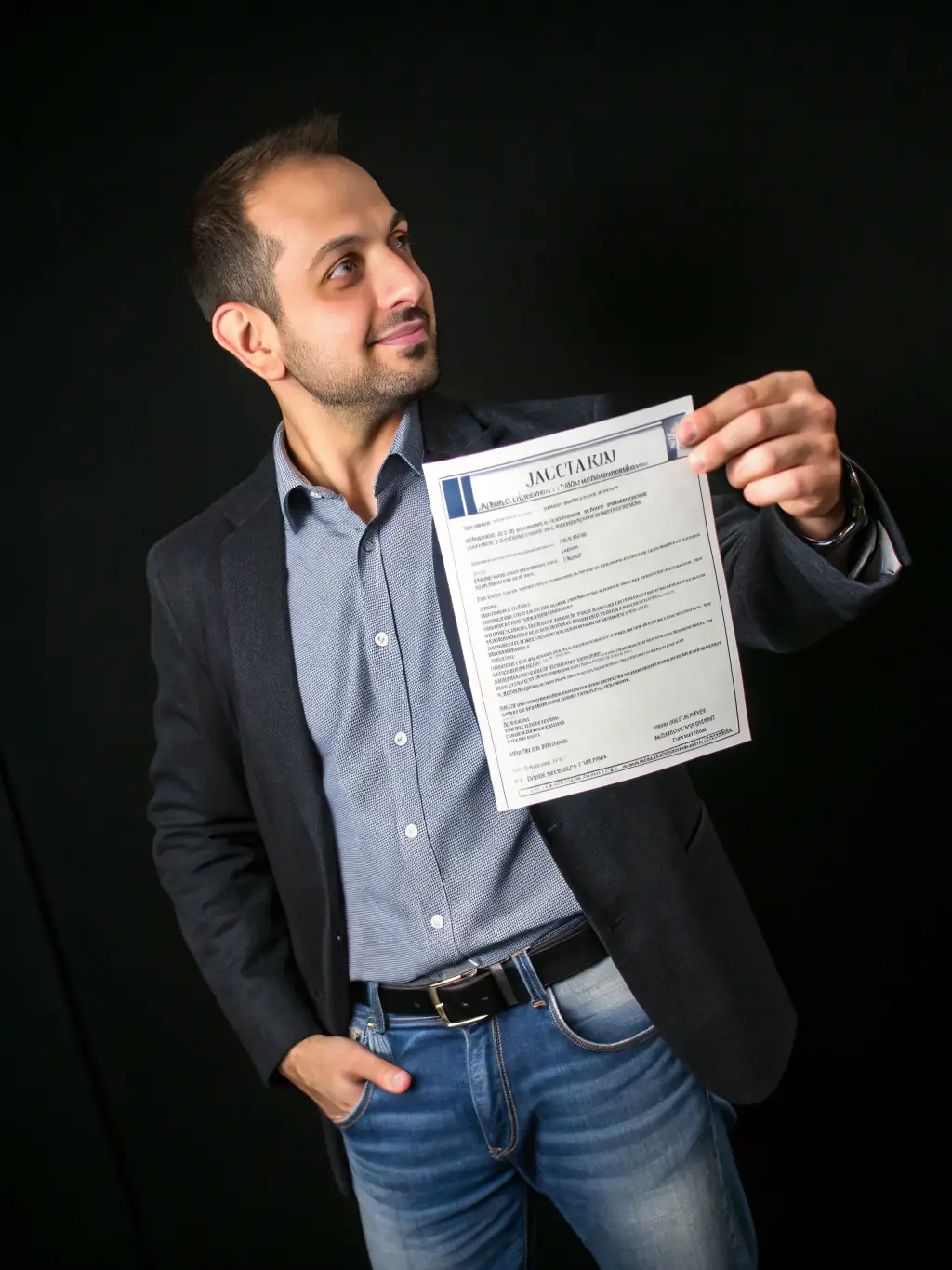 A person holding important documents, representing coverage for personal liability.