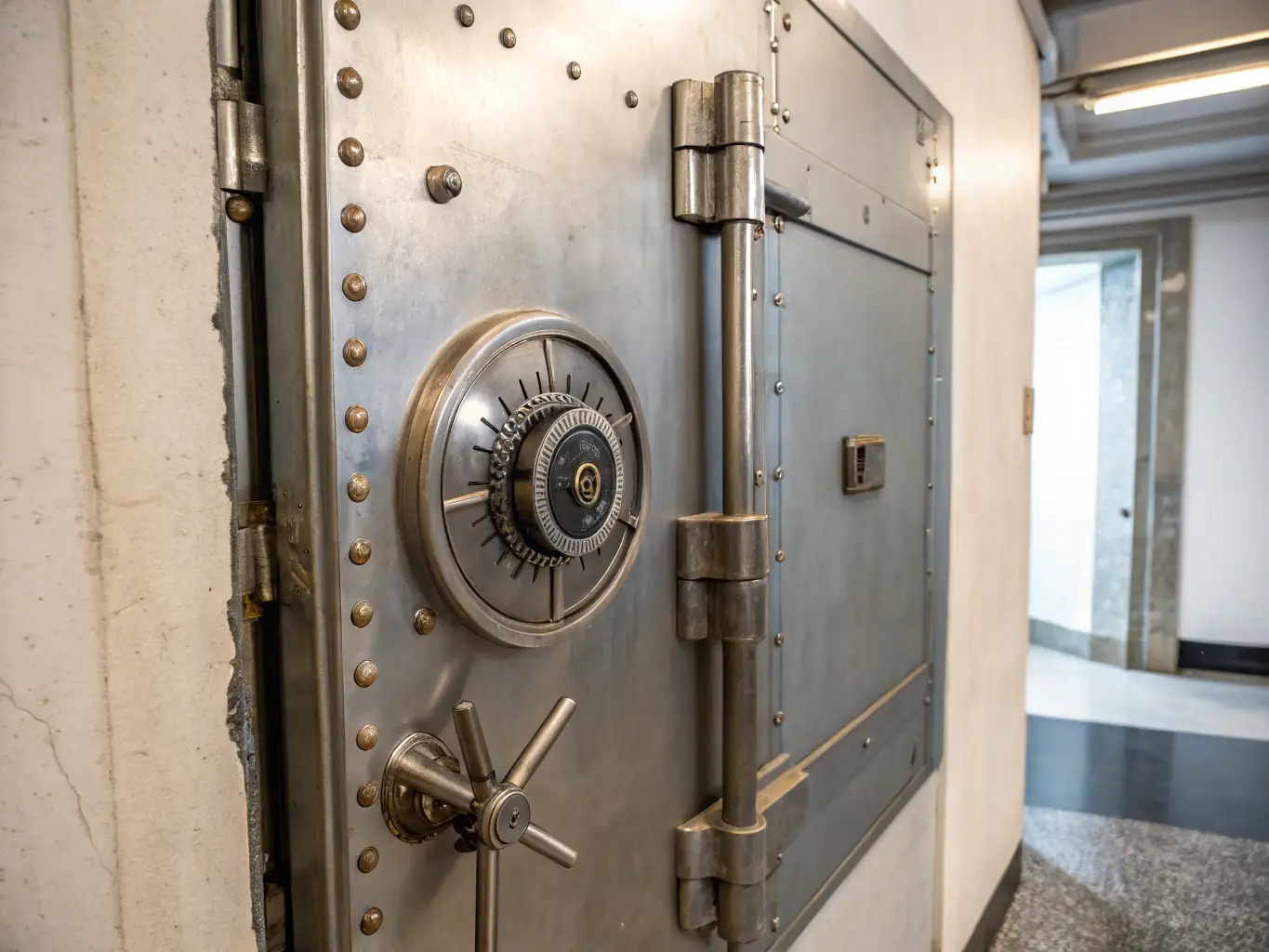 An image of a secure vault with a combination lock, representing the financial security and protection offered by joint life annuities.