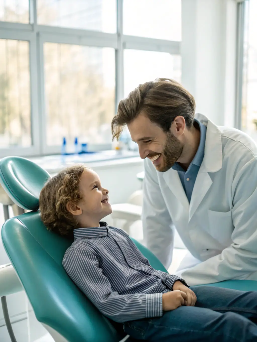 A senior woman smiling while getting her teeth checked at a dental clinic, showcasing the dental benefits of Medicare Advantage.